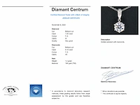 Witgouden solitair hanger diamant 1.00 ct - afbeelding 6 van  6