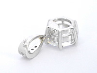 Witgouden solitair hanger met diamant 1.50 carat exclusief ketting - afbeelding 6 van  6