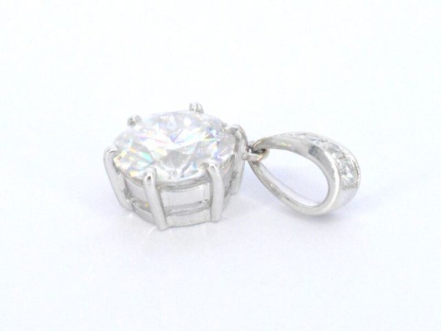 Witgouden solitair hanger met een diamant van 1.50 carat, excl. ketting - afbeelding 4 van  7
