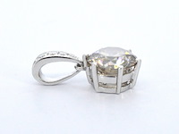 Witgouden solitair hanger met een diamant van 1.50 carat, excl. ketting - afbeelding 8 van  10