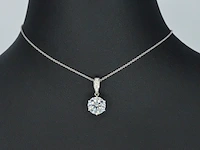 Witgouden solitair hanger met een diamant van 1.50 carat, excl. ketting - afbeelding 2 van  7