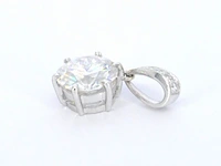 Witgouden solitair hanger met een diamant van 1.50 carat, excl. ketting - afbeelding 4 van  7