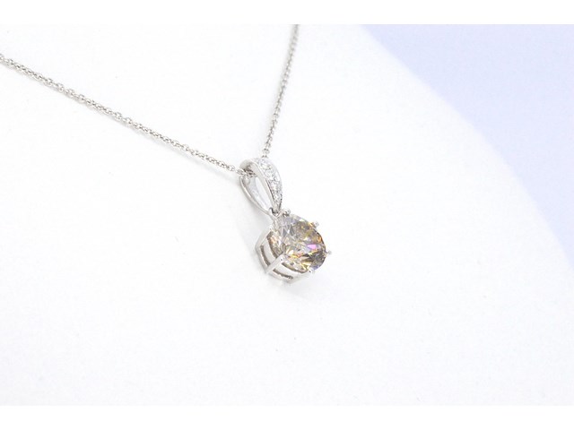 Witgouden solitair hanger met een diamant van 1.50 carat - afbeelding 4 van  10