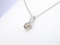 Witgouden solitair hanger met een diamant van 1.50 carat - afbeelding 5 van  10