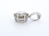 Witgouden solitair hanger met een diamant van 1.50 carat - afbeelding 7 van  10