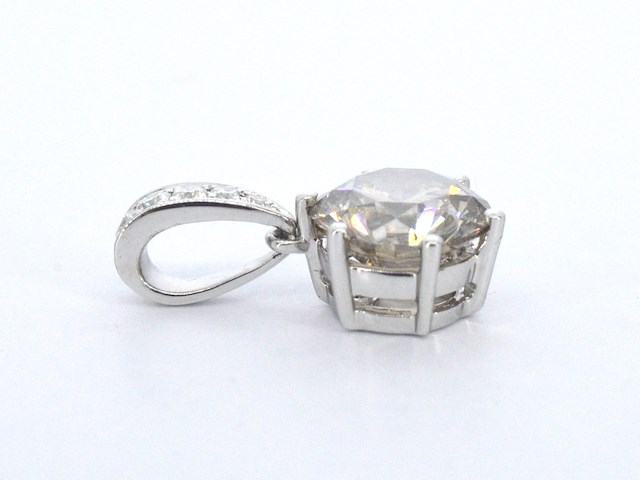 Witgouden solitair hanger met een diamant van 1.50 carat - afbeelding 8 van  10