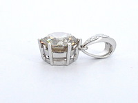 Witgouden solitair hanger met een natuurlijke diamant van 1.50 carat, excl. ketting - afbeelding 7 van  10