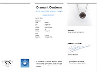 Witgouden solitair ketting met een cognac gekleurde diamant van 1.00 carat - afbeelding 3 van  8