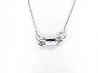 Witgouden solitair ketting met een cognac gekleurde diamant van 1.00 carat - afbeelding 7 van  8