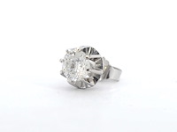 Witgouden solitair oorbellen 1.60 carat - afbeelding 2 van  7