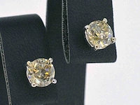Witgouden solitair oorbellen 2.00 ct - afbeelding 4 van  11