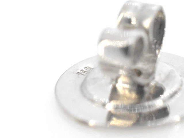 Witgouden solitair oorbellen 3.00 ct igi - afbeelding 8 van  9