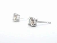 Witgouden solitair oorbellen briljant 0.65 ct - afbeelding 3 van  6