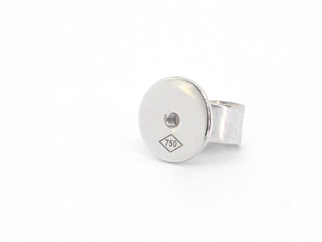 Witgouden solitair oorbellen met champagne diamant 3.00 carat - afbeelding 11 van  11