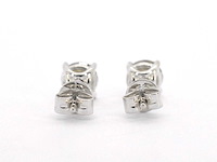 Witgouden solitair oorbellen met champagne diamant 3.00 carat - afbeelding 8 van  11