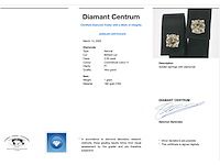 Witgouden solitair oorbellen met champagne diamant 3.00 carat - afbeelding 5 van  11