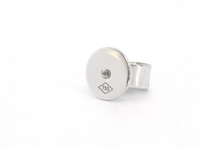 Witgouden solitair oorbellen met champagne diamant 3.00 carat - afbeelding 9 van  9