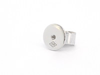 Witgouden solitair oorbellen met champagne diamant 3.00 carat - afbeelding 9 van  9