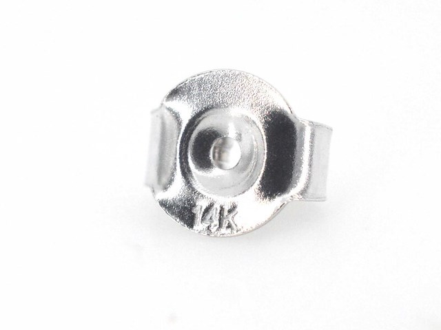 Witgouden solitair oorbellen met cognac diamanten - afbeelding 7 van  8