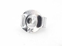 Witgouden solitair oorbellen met cognac diamanten - afbeelding 7 van  8