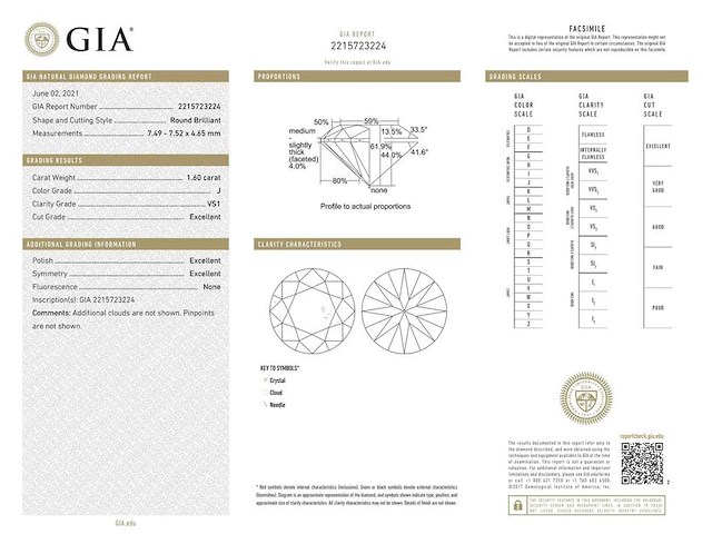 Witgouden solitair oorbellen met diamanten - afbeelding 11 van  11