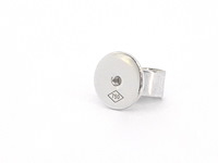 Witgouden solitair oorbellen met natuurlijke champagne diamant 3.00 carat - afbeelding 2 van  12