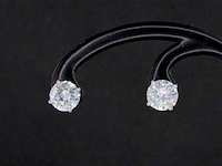 Witgouden solitair oorbellen met natuurlijke diamanten van 2.80 carat - afbeelding 1 van  9