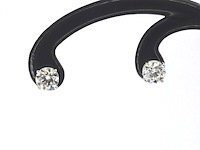 Witgouden solitair oorbellen - afbeelding 2 van  8