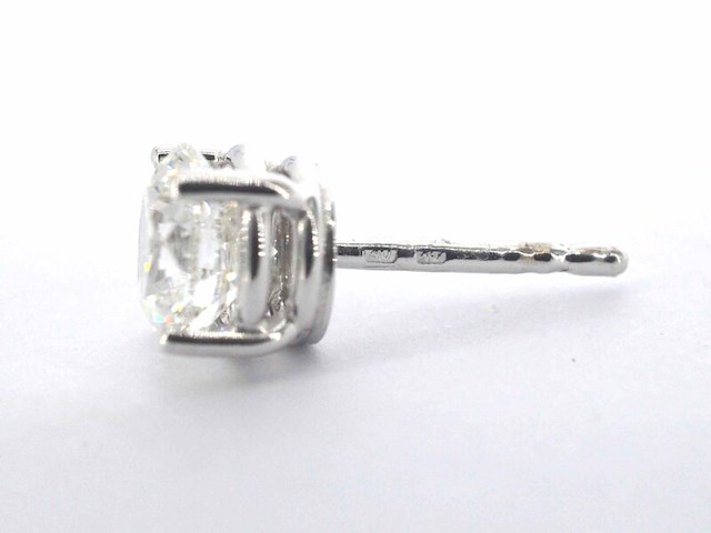 Witgouden solitair oorbellen - afbeelding 5 van  8