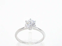Witgouden solitair ring briljant 1.00 ct