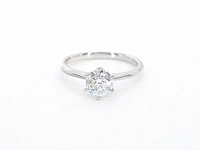 Witgouden solitair ring briljant 1.00 ct - afbeelding 11 van  12