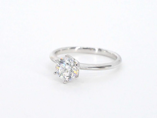 Witgouden solitair ring briljant 1.00 ct - afbeelding 12 van  12