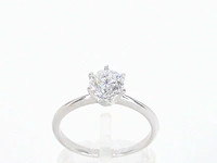 Witgouden solitair ring briljant 1.00 ct