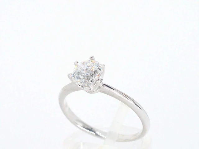 Witgouden solitair ring briljant 1.00 ct - afbeelding 6 van  12