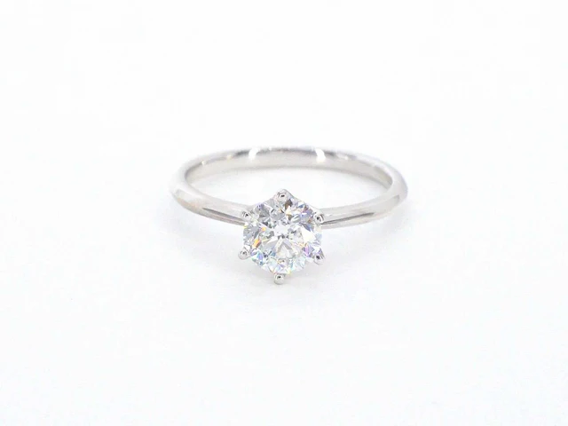 Witgouden solitair ring briljant 1.00 ct - afbeelding 9 van  12