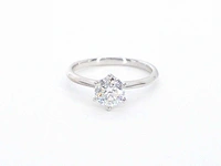 Witgouden solitair ring briljant 1.00 ct - afbeelding 9 van  12