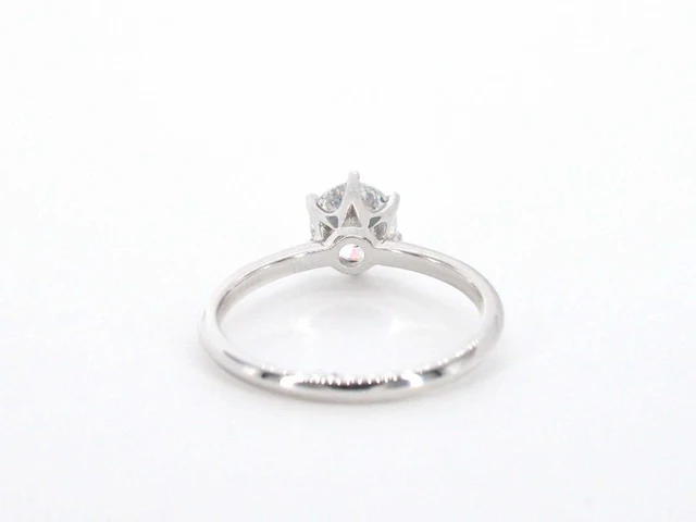Witgouden solitair ring briljant 1.00 ct - afbeelding 10 van  12