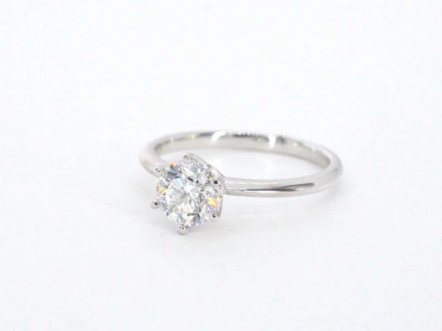 Witgouden solitair ring briljant 1.00 ct - afbeelding 11 van  12