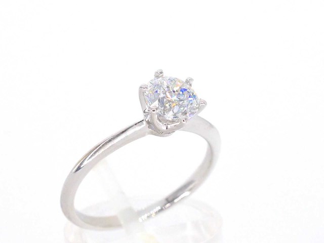 Witgouden solitair ring met 1.00 carat briljant geslepen diamant - afbeelding 5 van  12