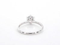 Witgouden solitair ring met 1.00 carat briljant geslepen diamant - afbeelding 8 van  12