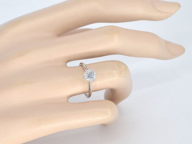 Witgouden solitair ring met 1.00 carat briljant geslepen diamant - afbeelding 6 van  13