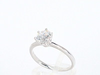 Witgouden solitair ring met 1.00 carat briljant geslepen diamant - afbeelding 7 van  13
