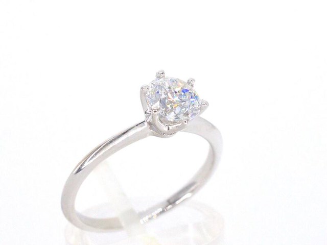 Witgouden solitair ring met 1.00 carat briljant geslepen diamant - afbeelding 8 van  13