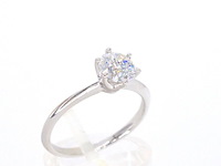 Witgouden solitair ring met 1.00 carat briljant geslepen diamant - afbeelding 8 van  13