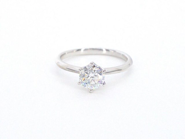 Witgouden solitair ring met 1.00 carat briljant geslepen diamant - afbeelding 10 van  13