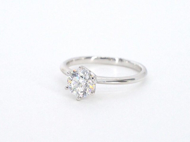 Witgouden solitair ring met 1.00 carat briljant geslepen diamant - afbeelding 12 van  13