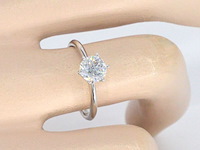 Witgouden solitair ring met 1.00 carat briljant geslepen diamant - afbeelding 13 van  13