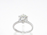Witgouden solitair ring met 2.00 carat briljant geslepen diamant - afbeelding 1 van  11