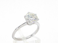 Witgouden solitair ring met 2.00 carat briljant geslepen diamant - afbeelding 7 van  11