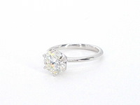 Witgouden solitair ring met 2.00 carat briljant geslepen diamant - afbeelding 10 van  11